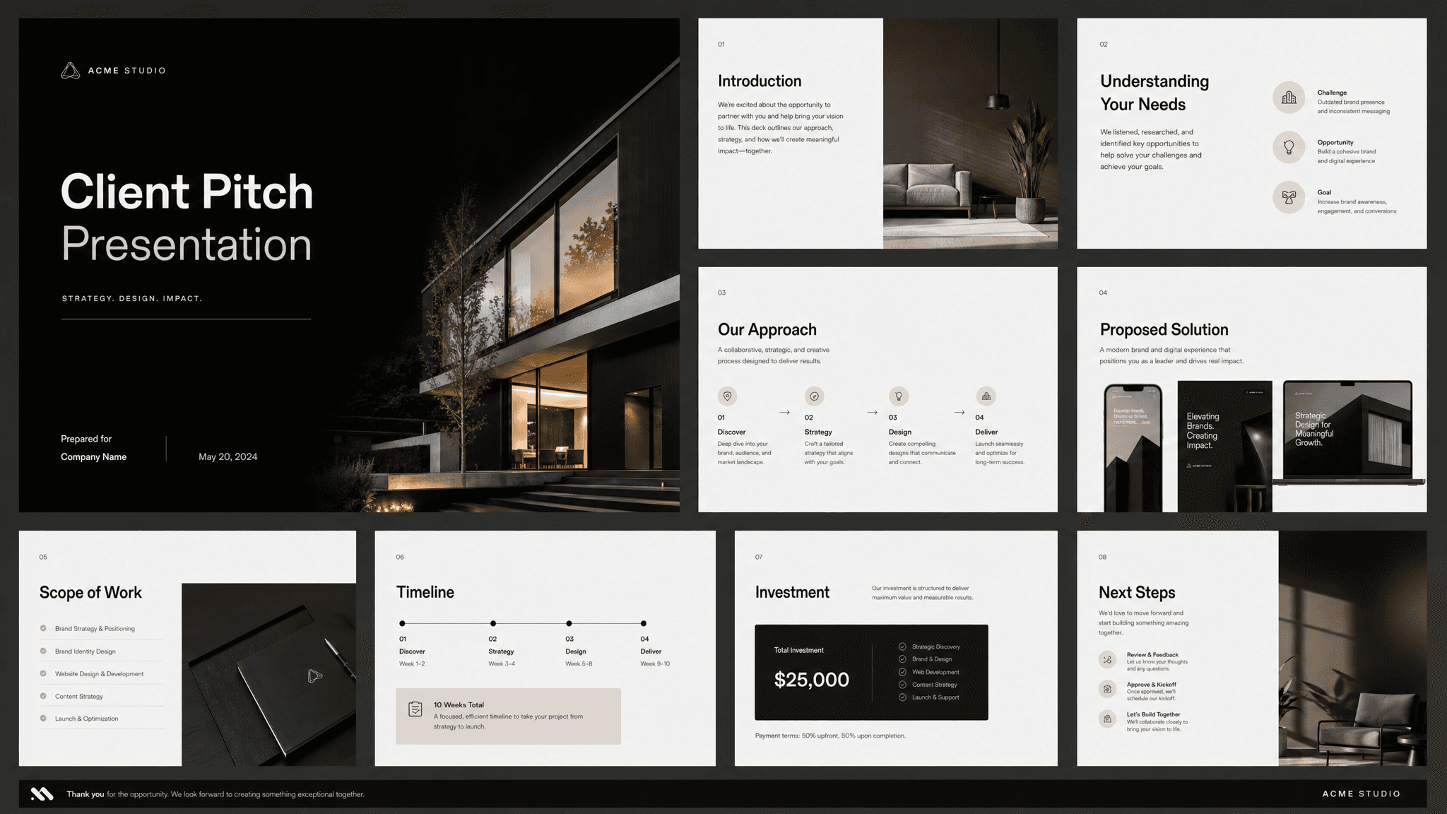 Client pitch template preview