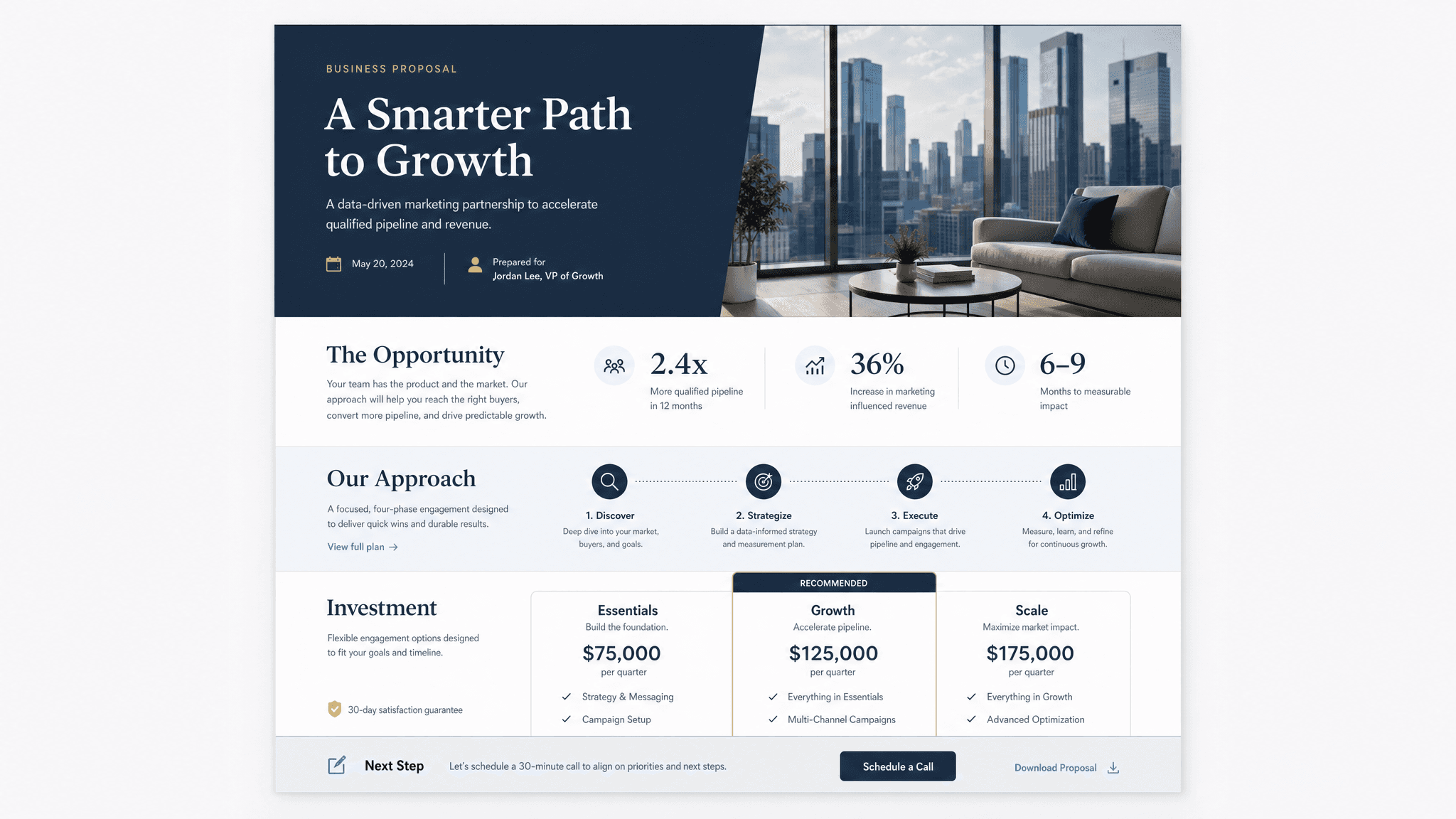 Business proposal template preview
