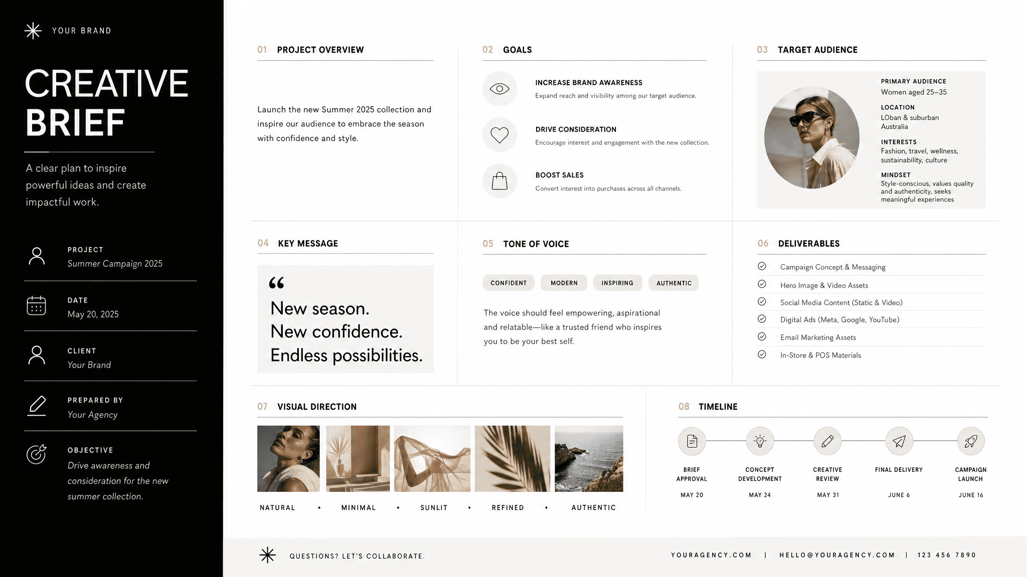 Creative brief template preview