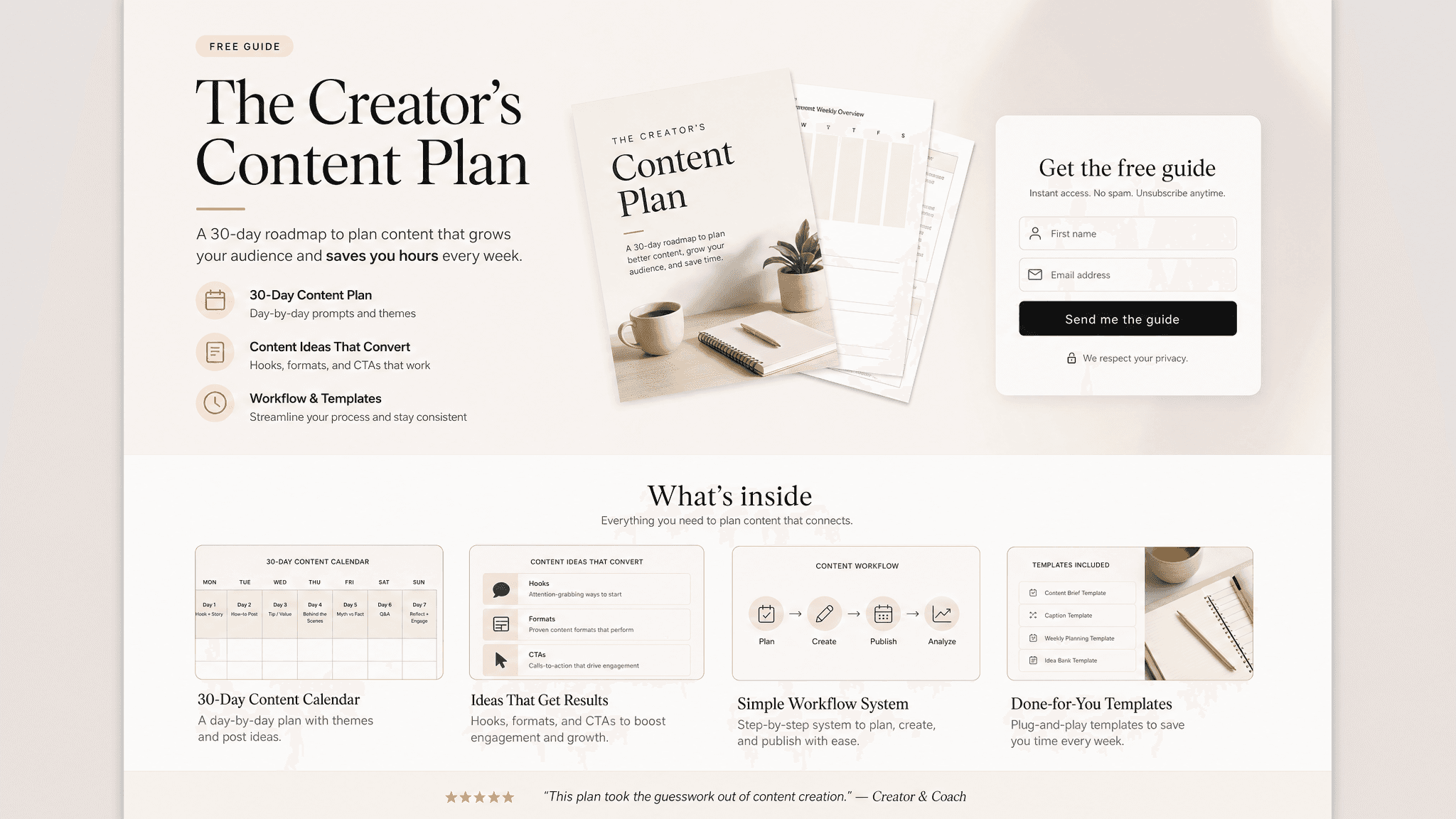 Lead magnet template preview