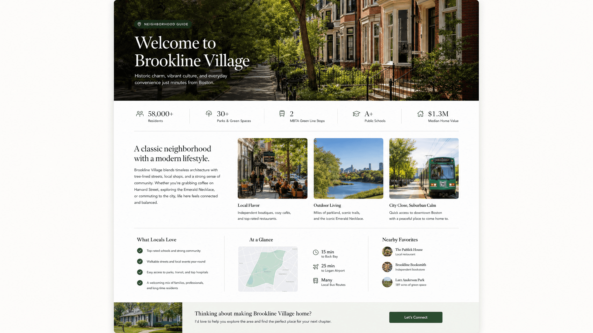 Neighborhood page template preview