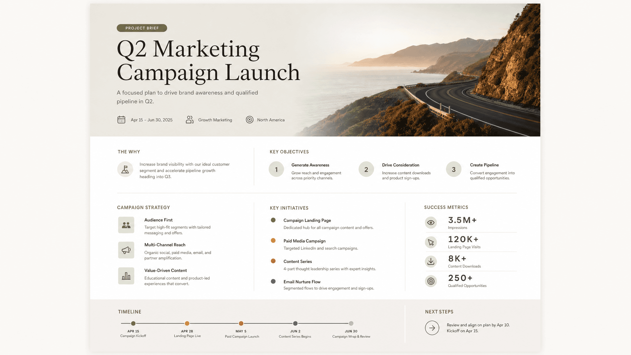 One-pager template preview
