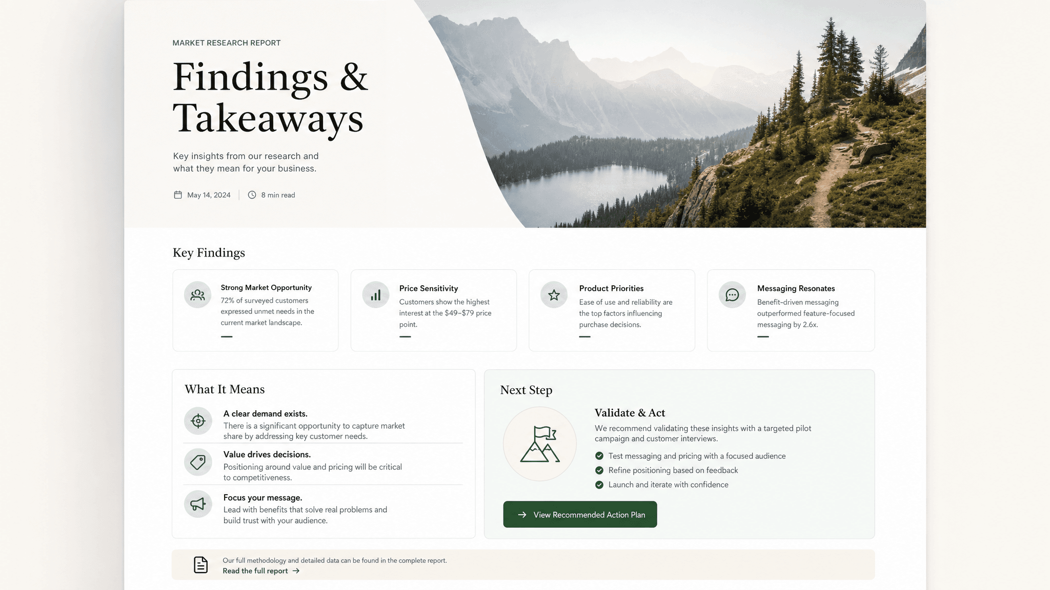 Report template preview