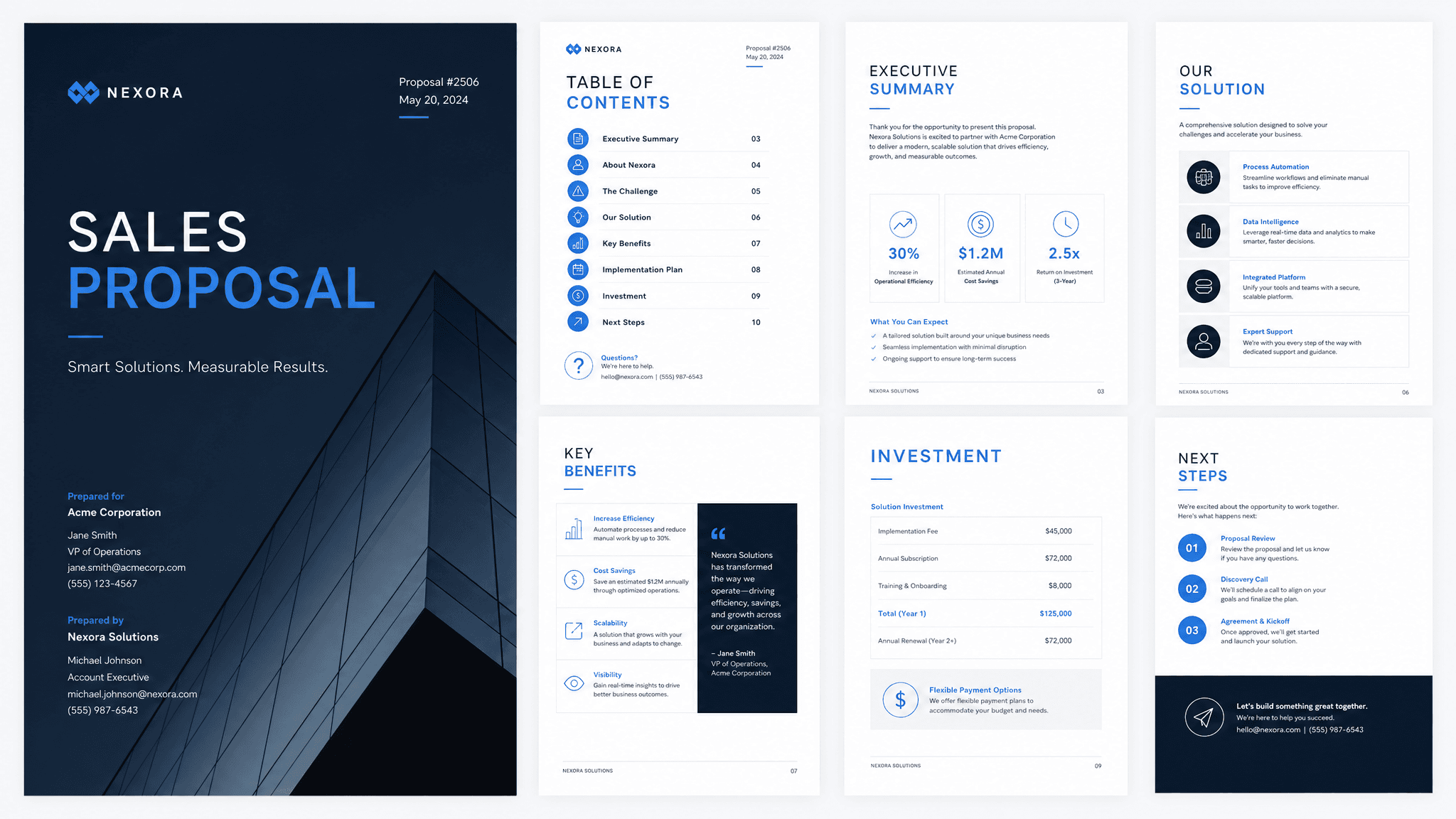 Sales proposal template preview
