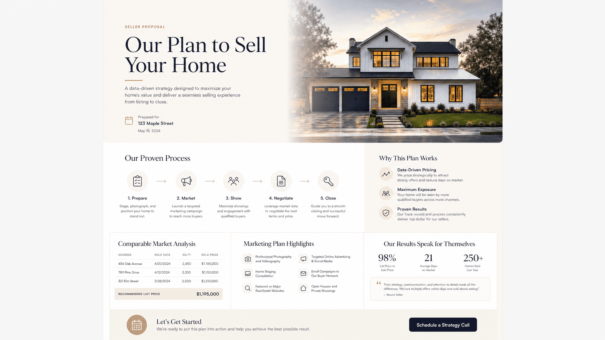Seller pitch template preview